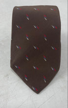 Load image into Gallery viewer, Paco Rabanne Mens Brown Printed Keeper Loop Formal Adjustable Pointed Tie
