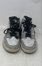Load image into Gallery viewer, Nike Kids Air Jordan 1 Mid Gray White Leather Lace-Up Sneaker Shoes Size 5.5

