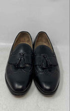 Load image into Gallery viewer, Johnston &amp; Murphy Mens Black Leather Wingtip Tassel Loafer Dress Shoes Size 7
