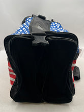 Load image into Gallery viewer, Unisex Multicolor CATA Martial Arts Travel Duffel Bag Zipper Detail
