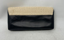 Load image into Gallery viewer, Kate Spade New York Womens Montford Park Beige Black Straw Large Clutch Bag
