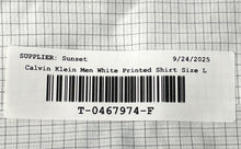 Load image into Gallery viewer, Calvin Klein Mens White Check Wrinkle Free Fresh Dress Shirt Size L 16-16.5
