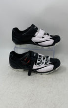Load image into Gallery viewer, Zol Womens Trail Plus Black White 4 Bolt Mountain Cycling Shoes Size 7
