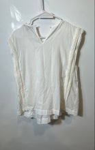 Load image into Gallery viewer, INC International Concepts Womens White Sleeveless Crew Neck Blouse Top Size L
