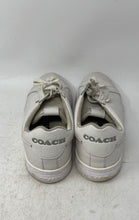 Load image into Gallery viewer, Coach Mens White Leather Round Toe Low Top Lace-Up Sneaker Shoes Size 7.5D
