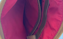 Load image into Gallery viewer, Michael Kors Womens Kempton Red And Brown Adjustable Strap Crossbody Purse
