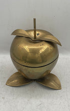 Load image into Gallery viewer, Vintage Solid Brass Apple Gold Tone Collectible Teacher Desk Office Gift
