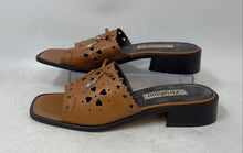 Load image into Gallery viewer, Brighton Womens Brown Leather Open Toe Slip-On Slide Sandals Size 9.5M
