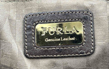 Load image into Gallery viewer, Authentic Furla Womens Brown Ostrich Embossed Leather Shoulder Handbag Stained
