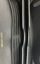 Load image into Gallery viewer, Michael Kors Womens Black Leather Card Holder Adjustable Strap Crossbody Purse
