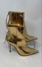 Load image into Gallery viewer, Aldo Womens Nilita Gold-Tone Leather Back Zip Pointed Toe Ankle Booties Size 6
