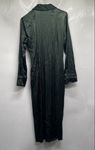 Load image into Gallery viewer, Zara Womens Green Long Sleeve Collared Ruched Button Front Shirt Dress Size S
