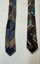Load image into Gallery viewer, Set Of 2 Pcs Cezani Mens Multicolor Printed Silk Adjustable Pointed Tie One Size
