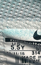 Load image into Gallery viewer, Nike Kids Air Force 1 Mid Aqua Blue Leather Lace-Up Sneaker Shoes Size 5.5Y
