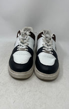 Load image into Gallery viewer, Axels Mens White Brown Leather Lace-Up Round Toe Low Top Sneaker Shoes Size 8
