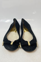 Load image into Gallery viewer, Michael Kors Womens Keira Black Suede Bow Round Toe Slip-On Ballet Flats Size 7
