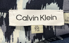 Load image into Gallery viewer, Calvin Klein Womens Black White Printed Long Sleeve Button-Up Shirt Size XL
