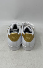 Load image into Gallery viewer, Adidas Womens Superstar B39402 White Gold Tone Lace-Up Sneaker Shoes Size 6.5

