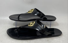 Load image into Gallery viewer, Michael Kors Womens Lillie Jelly Black T-Strap Flat Thong Sandals Size 10M
