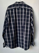 Load image into Gallery viewer, DKNY Jeans Mens Blue Plaid Print Cotton Long Sleeve Button-Up Shirt Size XXL

