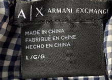 Load image into Gallery viewer, Armani Exchange Womens Black White Gingham Off The Shoulder Ruffle Blouse Top L
