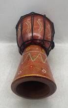 Load image into Gallery viewer, Multicolor Wooden Painted Hand Carved Djembe Drum Musical Instrument
