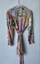 Load image into Gallery viewer, Zara Womens Multicolor Floral Long Sleeve Collared Tie Waist Shirt Dress Size XS
