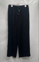 Load image into Gallery viewer, Banana Republic Womens Black Pleated Front Belted Wide-Leg Trouser Pants Size 6

