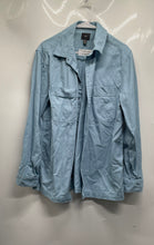Load image into Gallery viewer, H&amp;M Mens Blue Cotton Long Sleeve Dual Pockets Regular Fit Button-Up Shirt Size M
