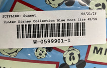 Load image into Gallery viewer, Hunter Kids Disney Mickey Mouse Collection Blue Pull-On Rain Boots Size 4B/5G
