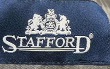Load image into Gallery viewer, Stafford Mens Gray Wool Long Sleeve Notch Lapel Three Button Blazer Size 42
