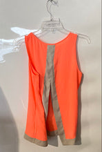 Load image into Gallery viewer, Express Womens Orange Sleeveless Round Neck Split Open Back Tank Top Size Medium
