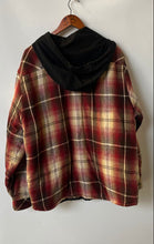 Load image into Gallery viewer, Legendary Outfitters Mens Red Beige Plaid Flannel Hooded Jacket Size XXL
