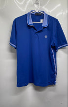 Load image into Gallery viewer, G/Fore Mens Blue Spread Collar Short Sleeve Polo Shirt Size Medium
