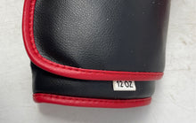 Load image into Gallery viewer, CKO Unisex Red Black Leather Adjustable Velcro Kickboxing Gloves 12oz In Bag
