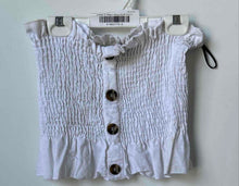 Load image into Gallery viewer, Forever 21 Womens White Smocked Strapless Pullover Tube Blouse Top Size S
