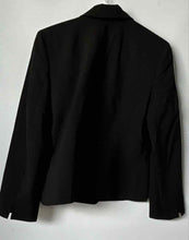 Load image into Gallery viewer, Ann Taylor Womens Black Long Sleeve Single-Breasted Two-Button Blazer Size 12P
