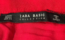 Load image into Gallery viewer, Zara Basic Womens Red Front Ruffle Layers Back Zipper Short Mini Skirt Size XS
