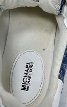 Load image into Gallery viewer, Michael Kors Girls Emmett Blue White Signature Print Sneaker Shoes Size 5M
