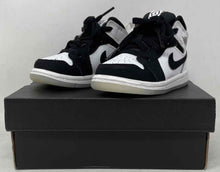 Load image into Gallery viewer, Authentic Nike Kids Air Jordan 1 Mid Black White Sneaker Shoes Size 5C In Box
