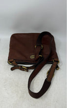 Load image into Gallery viewer, Fossil Womens Explorer Brown Leather Adjustable Strap Zip Top Crossbody Bag
