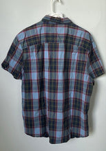 Load image into Gallery viewer, St. John's Bay Mens Blue Plaid Short Sleeve Comfort Flex Button-Up Shirt Size XL

