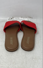 Load image into Gallery viewer, Jason Wu Womens Brown And Red Open Toe Slip-On Flat Heels Slide Sandals Size 8 M
