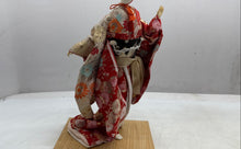 Load image into Gallery viewer, Handmade Decorative Japanese Geisha Doll With Floral Kimono Outfit On Wood Base
