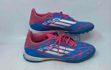 Load image into Gallery viewer, Adidas Mens F50 League Turf IF1336 Blue Pink Lace-Up Low Top Soccer Cleats Sz 12
