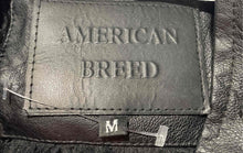 Load image into Gallery viewer, America Breed Mens Black Leather Long Sleeve Full-Zip Biker Jacket Size M
