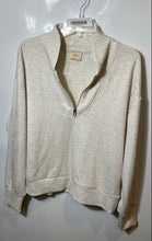 Load image into Gallery viewer, Elie Tahari Womens Light Beige Long Sleeve Front Zipper Pullover Sweatshirt M
