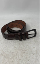 Load image into Gallery viewer, Columbia Mens Brown Leather Adjustable Formal Dress Belt One Size
