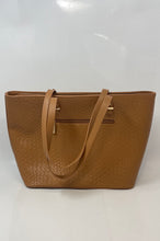 Load image into Gallery viewer, Lovevook Womens Light Brown Woven Leather Double Handle Tote Purse With Wallet
