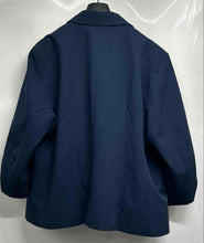 Load image into Gallery viewer, Elleven Womens Blue Notch Lapel Ruched Sleeve One-Button Blazer Sz 3XL With Tags

